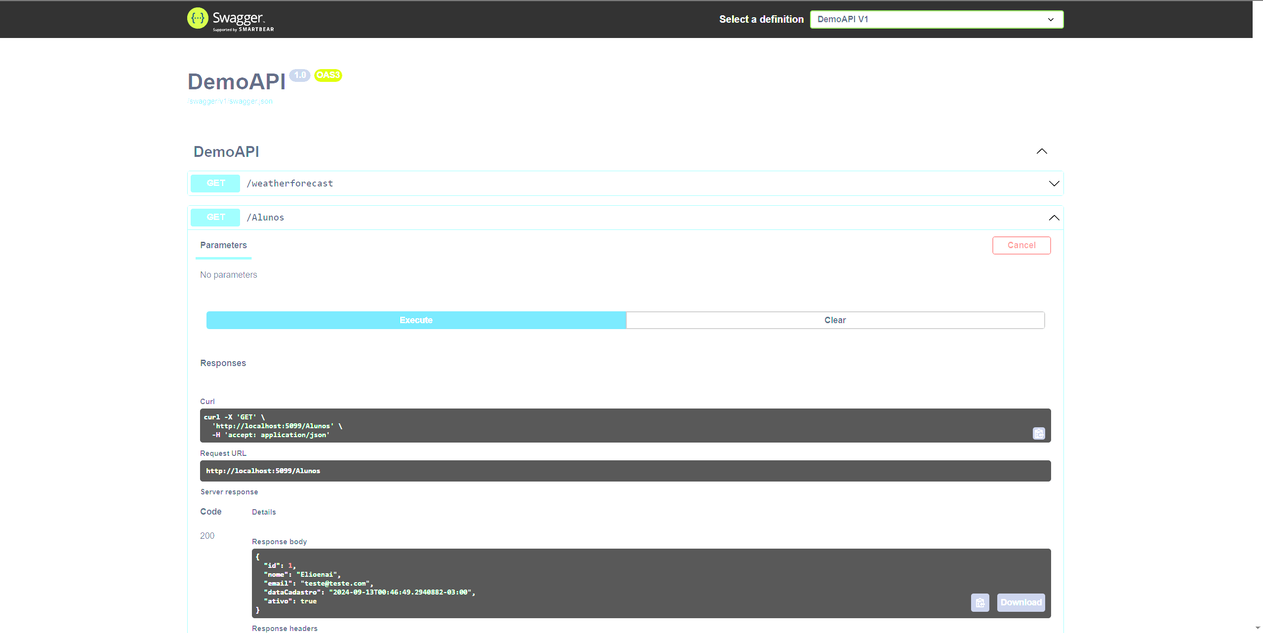 Projeto ASP.NET Demo Web API